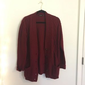 Maroon sweater/cardigan